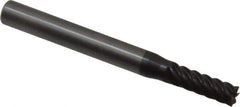 Guhring - 5mm, 13mm LOC, 6mm Shank Diam, 57mm OAL, 6 Flute, Solid Carbide Square End Mill - Single End, FIREX Finish, Spiral Flute, 45° Helix, Centercutting, Right Hand Cut, Right Hand Flute, Series 3689 - Exact Tool & Supply