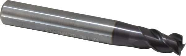 Guhring - 7mm, 8mm LOC, 8mm Shank Diam, 58mm OAL, 3 Flute, Solid Carbide Square End Mill - Single End, FIREX Finish, Spiral Flute, 45° Helix, Centercutting, Right Hand Cut, Right Hand Flute, Series 3540 - Exact Tool & Supply
