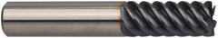 Guhring - 12mm, 26mm LOC, 12mm Shank Diam, 83mm OAL, 6 Flute, Solid Carbide Square End Mill - Single End, FIREX Finish, Spiral Flute, 45° Helix, Centercutting, Right Hand Cut, Right Hand Flute, Series 3689 - Exact Tool & Supply