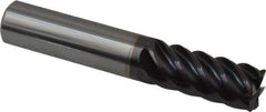 Guhring - 1/2", 6 Flute, Single End, Solid Carbide, 0.031" Corner Radius End Mill - 3" OAL, 45° Helix, Right Hand Flute, 1" LOC, Right Hand Cut - Exact Tool & Supply