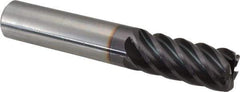 Guhring - 1/2", 6 Flute, Single End, Solid Carbide, 1/16" Corner Radius End Mill - 3" OAL, 45° Helix, Right Hand Flute, 1" LOC, Right Hand Cut - Exact Tool & Supply