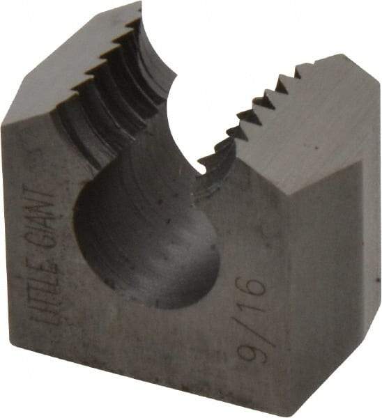 Cle-Line - 9/16-12, Collet #5, Two Piece Adjustable Die - Carbon Steel - Exact Tool & Supply