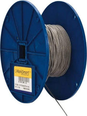 Value Collection - 1/16" x 3/64" Diam, Aircraft Cable - 270 Lb Breaking Strength, 7 x 7 Strand Core, Vinyl Coating - Exact Tool & Supply