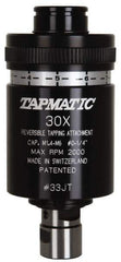 Tapmatic - Model 30X, No. 0 Min Tap Capacity, 1/4 Inch Max Mild Steel Tap Capacity, JT33 Mount Tapping Head - 21600 (J116), 21700 (J117) Compatible, Includes Tap Clamping Wrenches, for Manual Machines - Exact Tool & Supply
