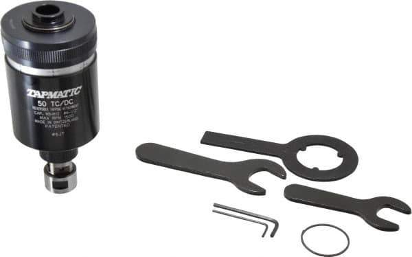 Tapmatic - Model 50TC/DC, No. 6 Min Tap Capacity, 1/2 Inch Max Mild Steel Tap Capacity, JT6 Mount Tapping Head - 22100 (J421), 22000 (J422) Compatible, Includes Tap Clamping Wrenches, for Manual Machines - Exact Tool & Supply