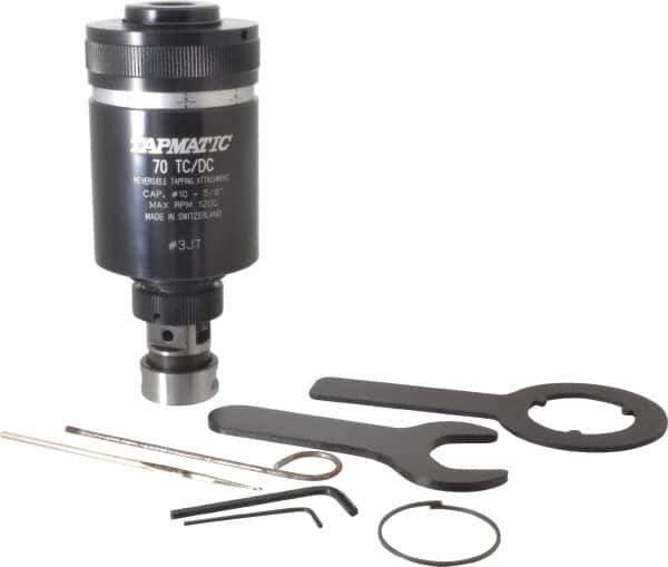 Tapmatic - Model 70TC/DC, No. 10 Min Tap Capacity, 5/8 Inch Max Mild Steel Tap Capacity, JT3 Mount Tapping Head - 24100 (2441), 24500 (J445) Compatible, Includes Tap Clamping Wrenches, for Manual Machines - Exact Tool & Supply