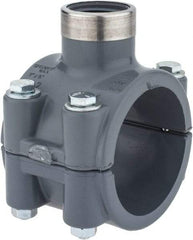 Value Collection - 2 x 3/4" CPVC Plastic Pipe Clamp On Saddle with Viton O-Ring - Schedule 80, Pipe O.D. x SR Fipt End Connections - Exact Tool & Supply