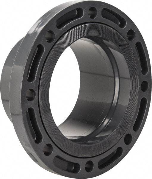 Value Collection - 8" Pipe, 13-1/2" OD, PVC Spigot Pipe Flange - Schedule 80, Gray - Exact Tool & Supply
