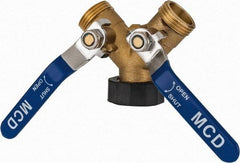 Midwest Control - 3/4 NH Garden Hose Coupler - Brass, Female Swivel Nut to Male Hose Connector - Exact Tool & Supply