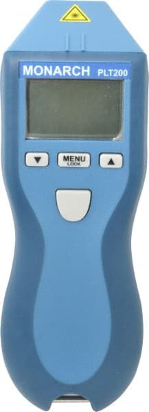Made in USA - Accurate up to 0.01 (Optical) and 1.0 (Contact), 0.001 to 10 RPM Resolution, Contact and Noncontact Tachometer - Exact Tool & Supply