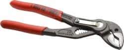 Knipex - 6" OAL, 1-1/4" Max Capacity, 0.7" Jaw Length, 11 Position Adjustable Tongue & Groove Pliers - Self-Gripping V-Jaws, Standard Head, Nonslip Plastic Handles - Exact Tool & Supply