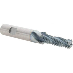 Emuge - 1/2-13, 0.407" Cutting Diam, 4 Flute, Solid Carbide Helical Flute Thread Mill - Internal Thread, 1.267" LOC, 3.78" OAL, 14mm Shank Diam - Exact Tool & Supply