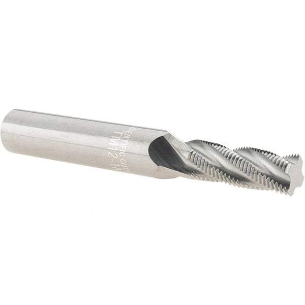 Scientific Cutting Tools - M12x1.00 Metric Fine, 0.4" Cutting Diam, 4 Flute, Solid Carbide Helical Flute Thread Mill - Internal/External Thread, 1.079" LOC, 3-1/2" OAL, 1/2" Shank Diam - Exact Tool & Supply