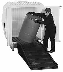 Enpac - 31" Wide x 15-1/2" High, Spill Containment Ramp - Exact Tool & Supply