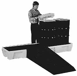 Enpac - 31" Wide x 12-3/4" High, Spill Containment Ramp - Exact Tool & Supply
