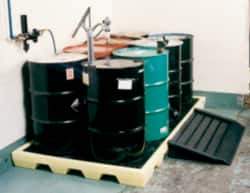 Enpac - 77 Gal Sump, 8,000 Lb Capacity, 8 Drum, Plastic Spill Deck or Pallet - 100" Long x 53-1/4" Wide x 6" High - Exact Tool & Supply