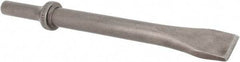 Made in USA - 3/4" Head Width, 6-1/2" OAL, 5/8" Shank Diam, Flat Chisel - Round Drive, Round Shank, Alloy Steel - Exact Tool & Supply