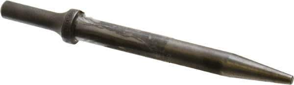 Made in USA - 6-1/2" OAL, 5/8" Shank Diam, Tapered Punch Chisel - Round Drive, Round Shank, Alloy Steel - Exact Tool & Supply