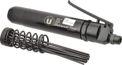 Universal Tool - 4,600 BPM, 1" Bore Diam, Pneumatic Pistol Grip Needle Scaler - 1/8" Needle Diam, 7" Needle Length, 1-1/8" Stroke Length, 12 CFM, 90 psi, 1/4 NPT Inlet - Exact Tool & Supply