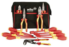 Wiha - 13 Piece Insulated Hand Tool Set - Comes in Canvas Bag - Exact Tool & Supply