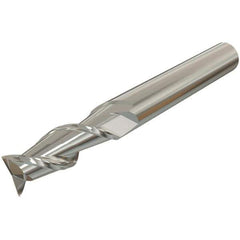 Iscar - 8mm, 20mm LOC, 8mm Shank Diam, 63mm OAL, 2 Flute, Solid Carbide Square End Mill - Single End, Uncoated, Spiral Flute, 45° Helix, Right Hand Cut, Right Hand Flute - Exact Tool & Supply