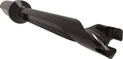 Allied Machine and Engineering - Series 11, 11 to 12mm Diam, 5/8" Diam Straight Shank with Flange, Straight Flute Spade Drill - 3-19/64" Max Depth, 4-11/32" Body Length, 6-7/32" OAL, Standard Length, Through Coolant - Exact Tool & Supply