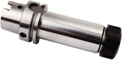 Accupro - 1/32" to 3/8" Capacity, 5" Projection, HSK63A Hollow Taper, ER16 Collet Chuck - 0.003mm TIR, Through-Spindle - Exact Tool & Supply