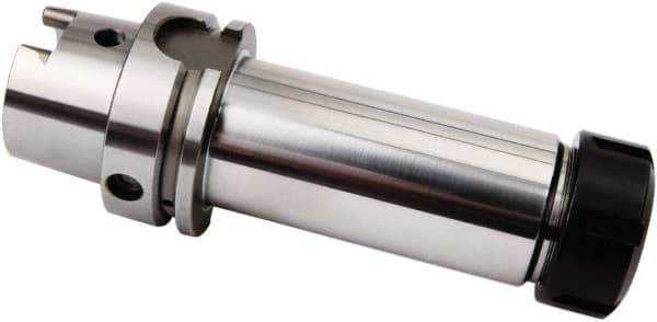 Accupro - 1/16" to 25/32" Capacity, 6" Projection, HSK63A Hollow Taper, ER32 Collet Chuck - 0.003mm TIR, Through-Spindle - Exact Tool & Supply