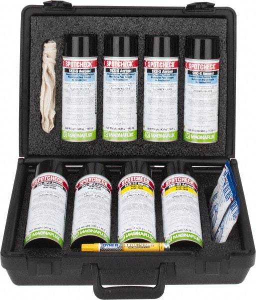 Magnaflux - Crack Detection Kit and Components - SK816, Eight 16 Ounce Cans - Exact Tool & Supply