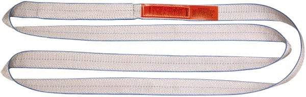 Lift-All - 3' Long x 4" Wide, 20,700 Lb Vertical Capacity, 2 Ply, Polyester Web Sling - 16,500 Lb Choker Capacity - Exact Tool & Supply