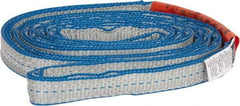 Lift-All - 6' Long x 1" Wide, 6,200 Lb Vertical Capacity, 2 Ply, Polyester Web Sling - 4,900 Lb Choker Capacity - Exact Tool & Supply