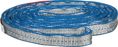 Lift-All - 8' Long x 1" Wide, 6,200 Lb Vertical Capacity, 2 Ply, Nylon Web Sling - 4,900 Lb Choker Capacity - Exact Tool & Supply