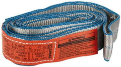 Lift-All - 6' Long x 2" Wide, 6,400 Lb Vertical Capacity, 1 Ply, Nylon Web Sling - 5,000 Lb Choker Capacity - Exact Tool & Supply
