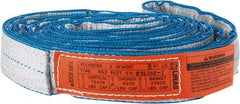 Lift-All - 8' Long x 2" Wide, 12,400 Lb Vertical Capacity, 2 Ply, Nylon Web Sling - 9,900 Lb Choker Capacity - Exact Tool & Supply