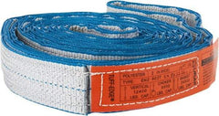 Lift-All - 10' Long x 2" Wide, 12,400 Lb Vertical Capacity, 2 Ply, Nylon Web Sling - 9,900 Lb Choker Capacity - Exact Tool & Supply