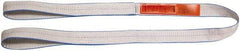 Lift-All - 20' Long x 3" Wide, 4,800 Lb Vertical Capacity, 1 Ply, Polyester Web Sling - 3,800 Lb Choker Capacity, Silver (Color) - Exact Tool & Supply