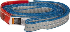 Lift-All - 7' Long x 1" Wide, 1,600 Lb Vertical Capacity, 1 Ply, Polyester Web Sling - 1,250 Lb Choker Capacity - Exact Tool & Supply