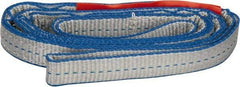 Lift-All - 5' Long x 1" Wide, 3,200 Lb Vertical Capacity, 2 Ply, Polyester Web Sling - 2,500 Lb Choker Capacity - Exact Tool & Supply