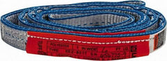 Lift-All - 6' Long x 1" Wide, 3,200 Lb Vertical Capacity, 2 Ply, Polyester Web Sling - 2,500 Lb Choker Capacity - Exact Tool & Supply