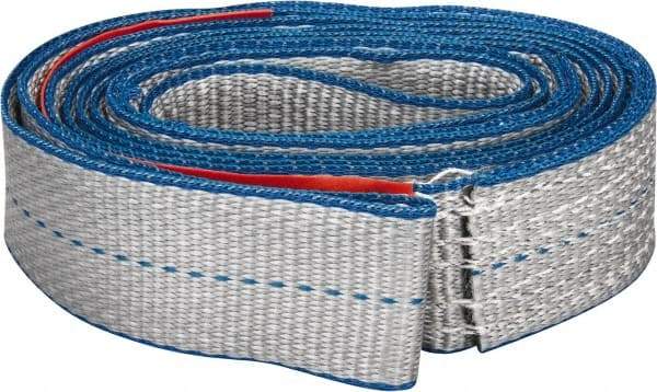 Lift-All - 8' Long x 2" Wide, 3,200 Lb Vertical Capacity, 1 Ply, Polyester Web Sling - 2,500 Lb Choker Capacity - Exact Tool & Supply