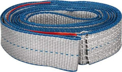 Lift-All - 8' Long x 2" Wide, 3,200 Lb Vertical Capacity, 1 Ply, Polyester Web Sling - 2,500 Lb Choker Capacity - Exact Tool & Supply