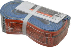Lift-All - 9' Long x 2" Wide, 3,200 Lb Vertical Capacity, 1 Ply, Polyester Web Sling - 2,500 Lb Choker Capacity - Exact Tool & Supply