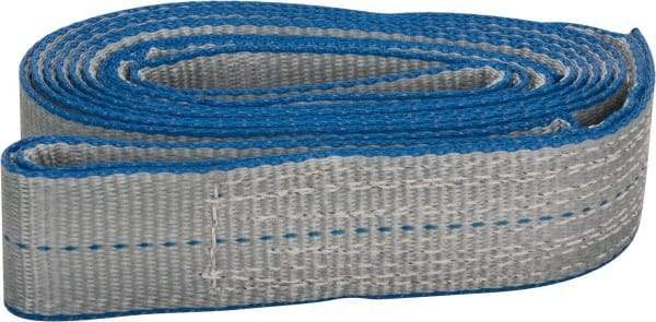 Lift-All - 10' Long x 2" Wide, 3,200 Lb Vertical Capacity, 1 Ply, Polyester Web Sling - 2,500 Lb Choker Capacity - Exact Tool & Supply