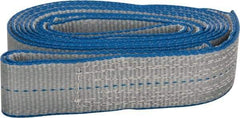 Lift-All - 10' Long x 2" Wide, 3,200 Lb Vertical Capacity, 1 Ply, Polyester Web Sling - 2,500 Lb Choker Capacity - Exact Tool & Supply