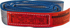 Lift-All - 6' Long x 2" Wide, 6,400 Lb Vertical Capacity, 2 Ply, Polyester Web Sling - 5,000 Lb Choker Capacity - Exact Tool & Supply
