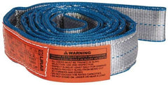 Lift-All - 9' Long x 2" Wide, 6,400 Lb Vertical Capacity, 2 Ply, Polyester Web Sling - 5,000 Lb Choker Capacity - Exact Tool & Supply