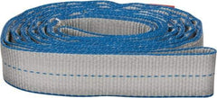 Lift-All - 10' Long x 2" Wide, 6,400 Lb Vertical Capacity, 2 Ply, Polyester Web Sling - 5,000 Lb Choker Capacity - Exact Tool & Supply
