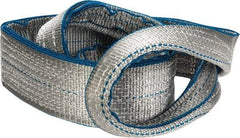 Lift-All - 4' Long x 3" Wide, 8,600 Lb Vertical Capacity, 2 Ply, Polyester Web Sling - 6,900 Lb Choker Capacity - Exact Tool & Supply