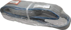 Lift-All - 5' Long x 3" Wide, 8,600 Lb Vertical Capacity, 2 Ply, Polyester Web Sling - 6,900 Lb Choker Capacity - Exact Tool & Supply