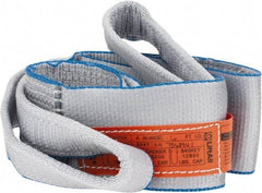 Lift-All - 6' Long x 4" Wide, 6,400 Lb Vertical Capacity, 1 Ply, Polyester Web Sling - 5,000 Lb Choker Capacity - Exact Tool & Supply